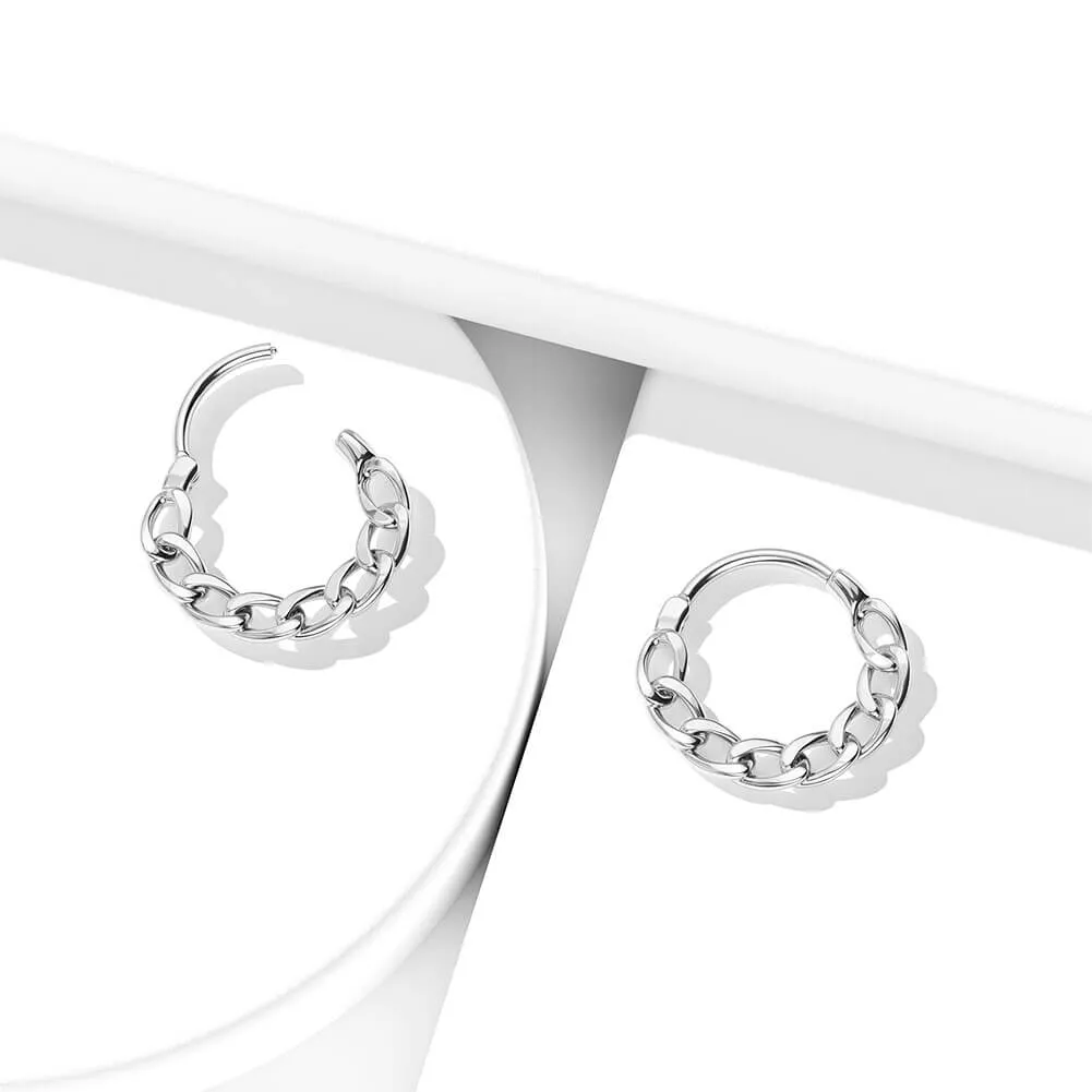 16G Chain Style Hinged Segment Septum Ring