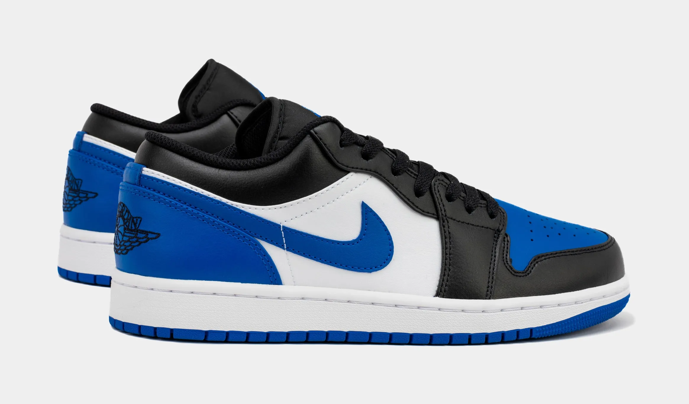 Air Jordan 1 Retro Low Royal Toe Mens Lifestyle Shoes (Black/White/Royal Blue)