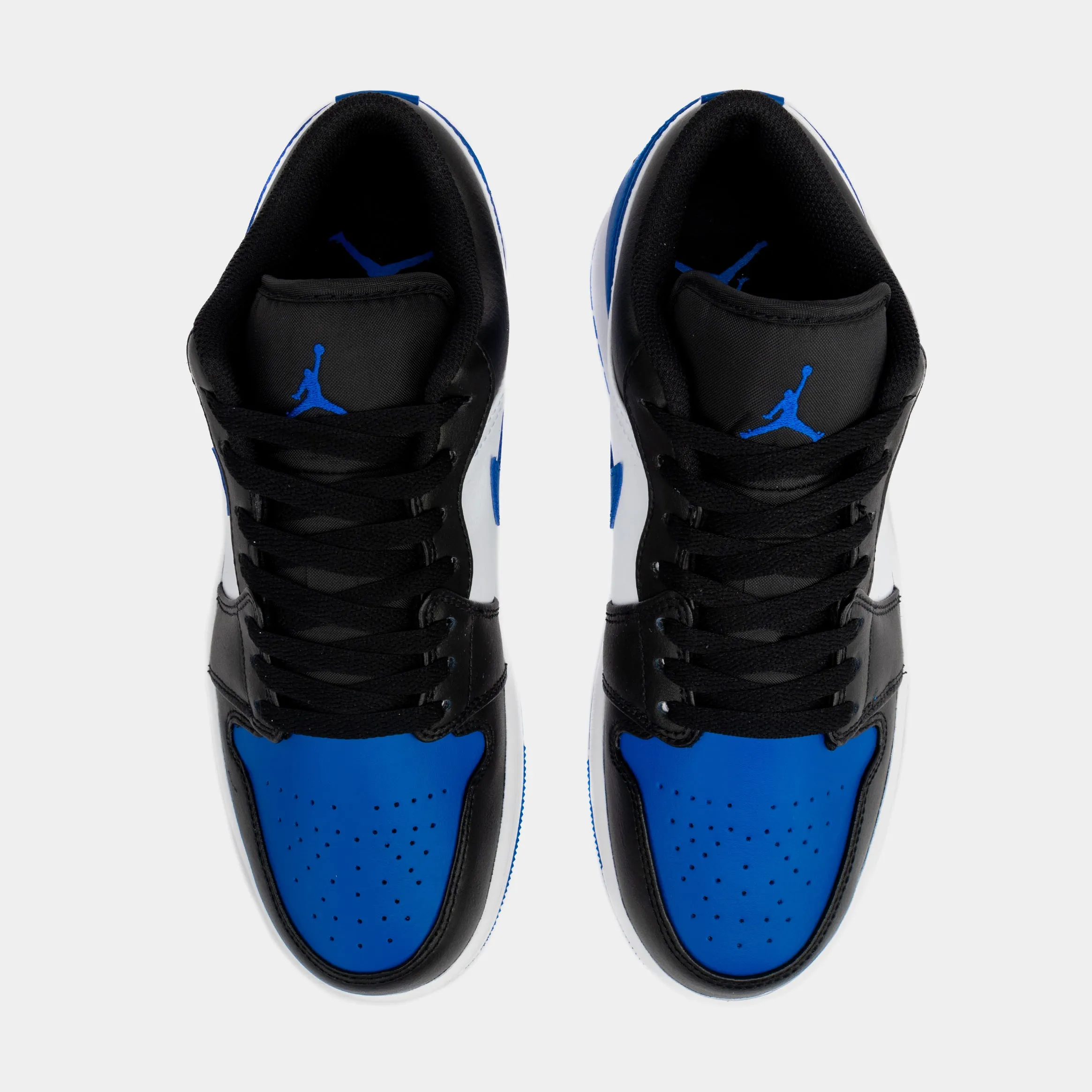 Air Jordan 1 Retro Low Royal Toe Mens Lifestyle Shoes (Black/White/Royal Blue)