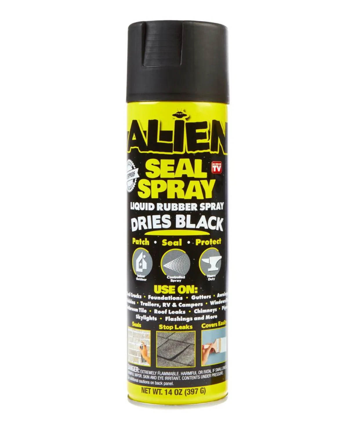 Alien Seal Liquid Rubber Spray - Dries Black