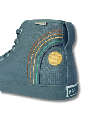 Aqua Rainbow High Top | Men's 8=Women's 9.5