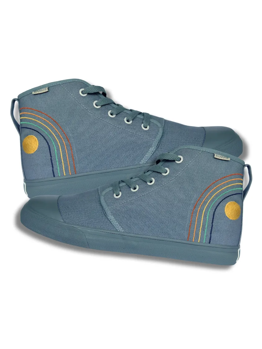 Aqua Rainbow High Top | Men's 8=Women's 9.5