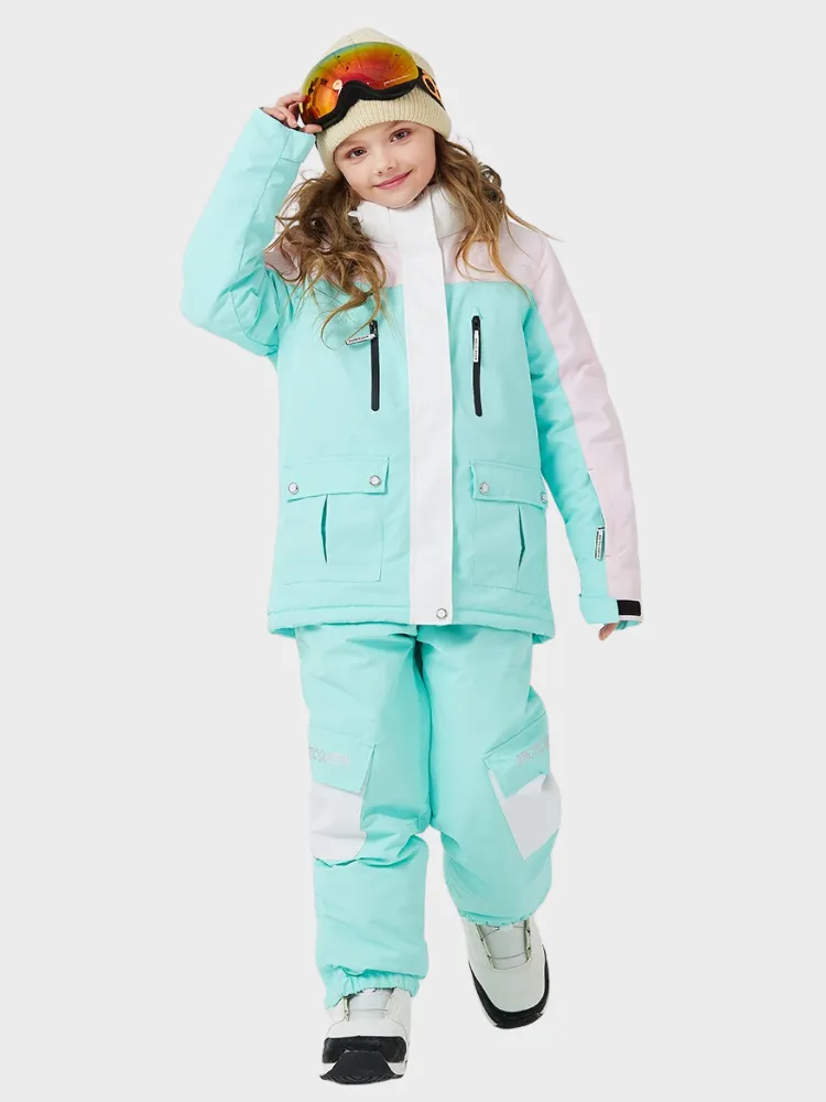 ARCTIC QUEEN Kids Bold Colorblock Ski Jacket