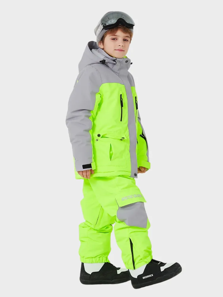 ARCTIC QUEEN Kids Bold Colorblock Ski Jacket