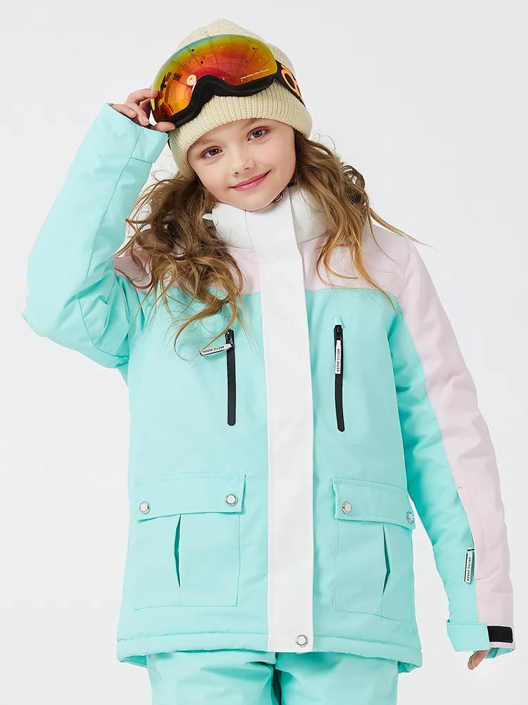 ARCTIC QUEEN Kids Bold Colorblock Ski Jacket