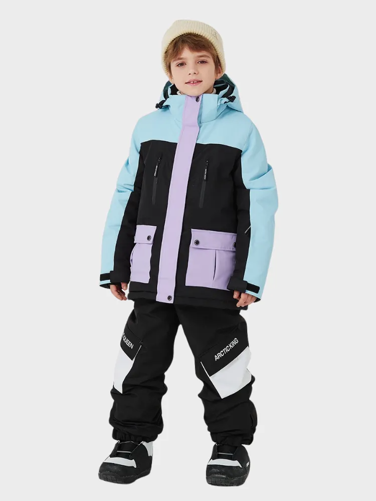 ARCTIC QUEEN Kids Bold Colorblock Ski Jacket