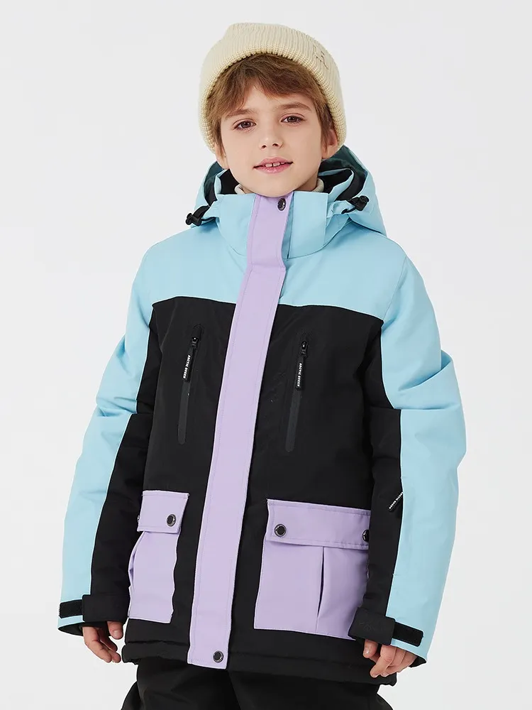 ARCTIC QUEEN Kids Bold Colorblock Ski Jacket