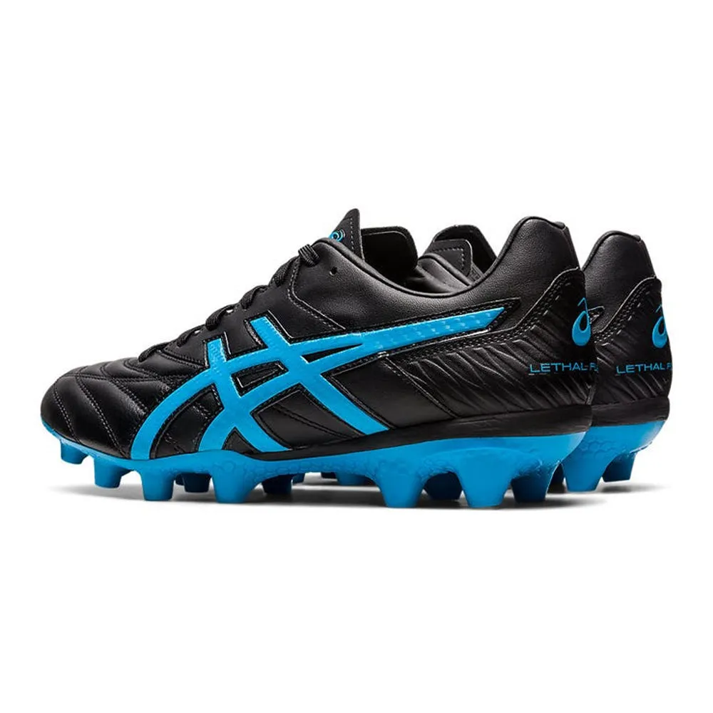 Asics Lethal Flash IT 2 FG Football Boots (Black/Blue)