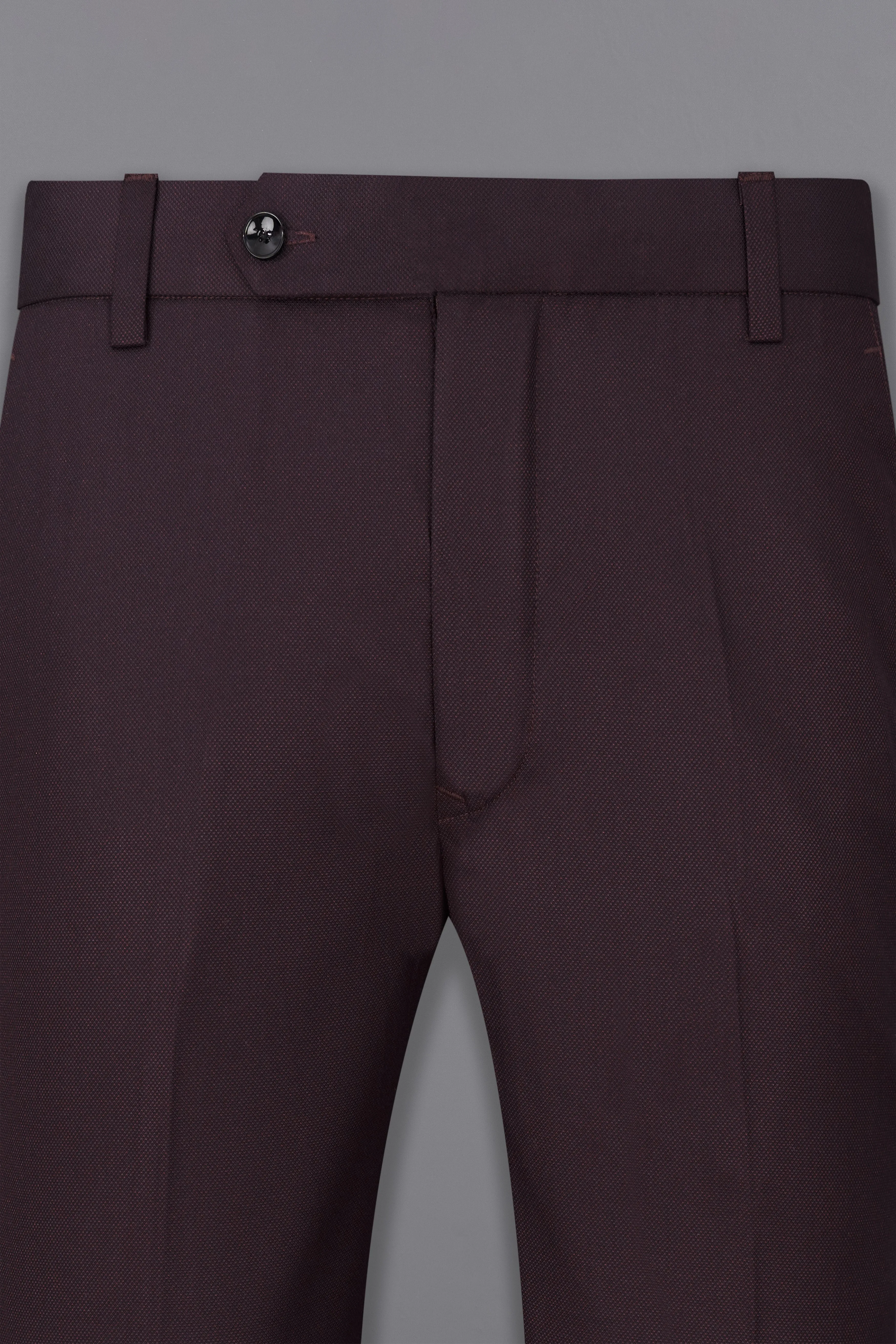 Aubergine Maroon Bandhgala Suit