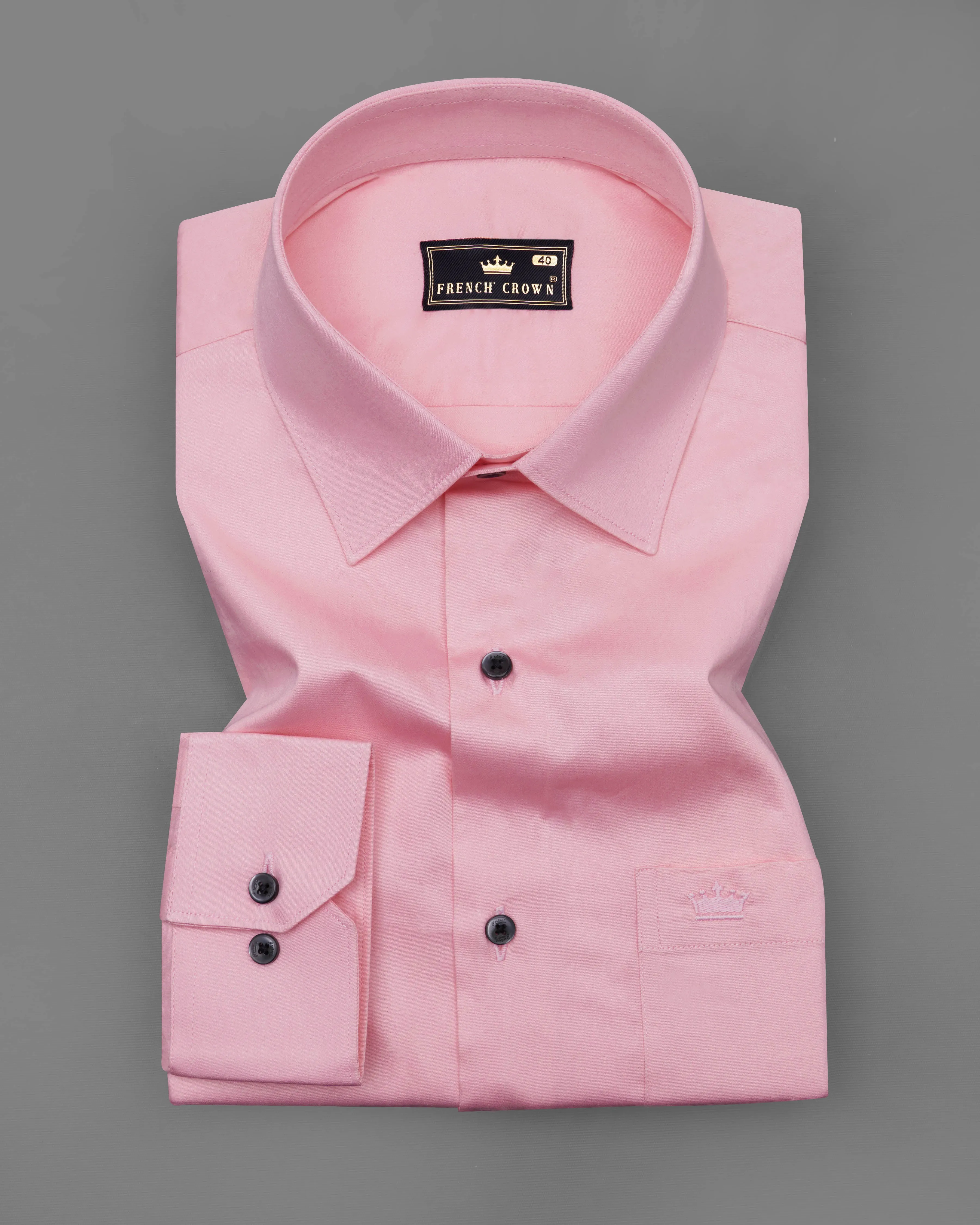 Azalea Pink Subtle Sheen Super Soft Premium Cotton Shirt