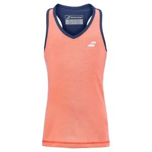 Babolat Play Tank Girl Top - Fluo Strike/Estate Blue