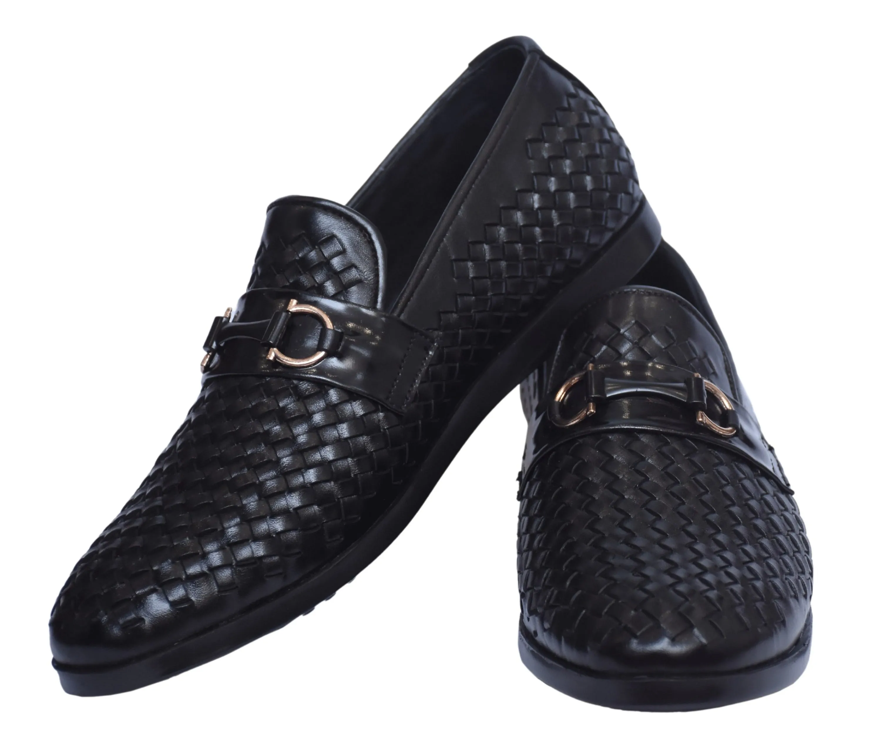 Bali Black Woven RUBBER SOLE