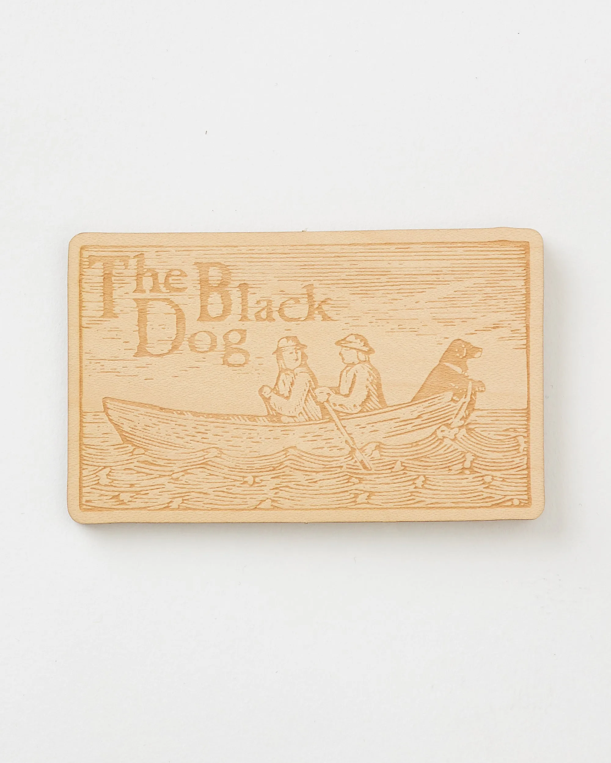 Black Dog Wood Cut Boat Magnet