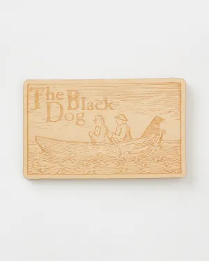 Black Dog Wood Cut Boat Magnet