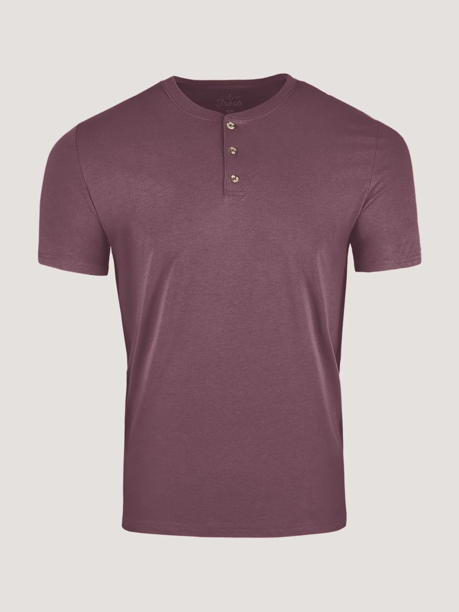 Burgundy Short Sleeve Henley