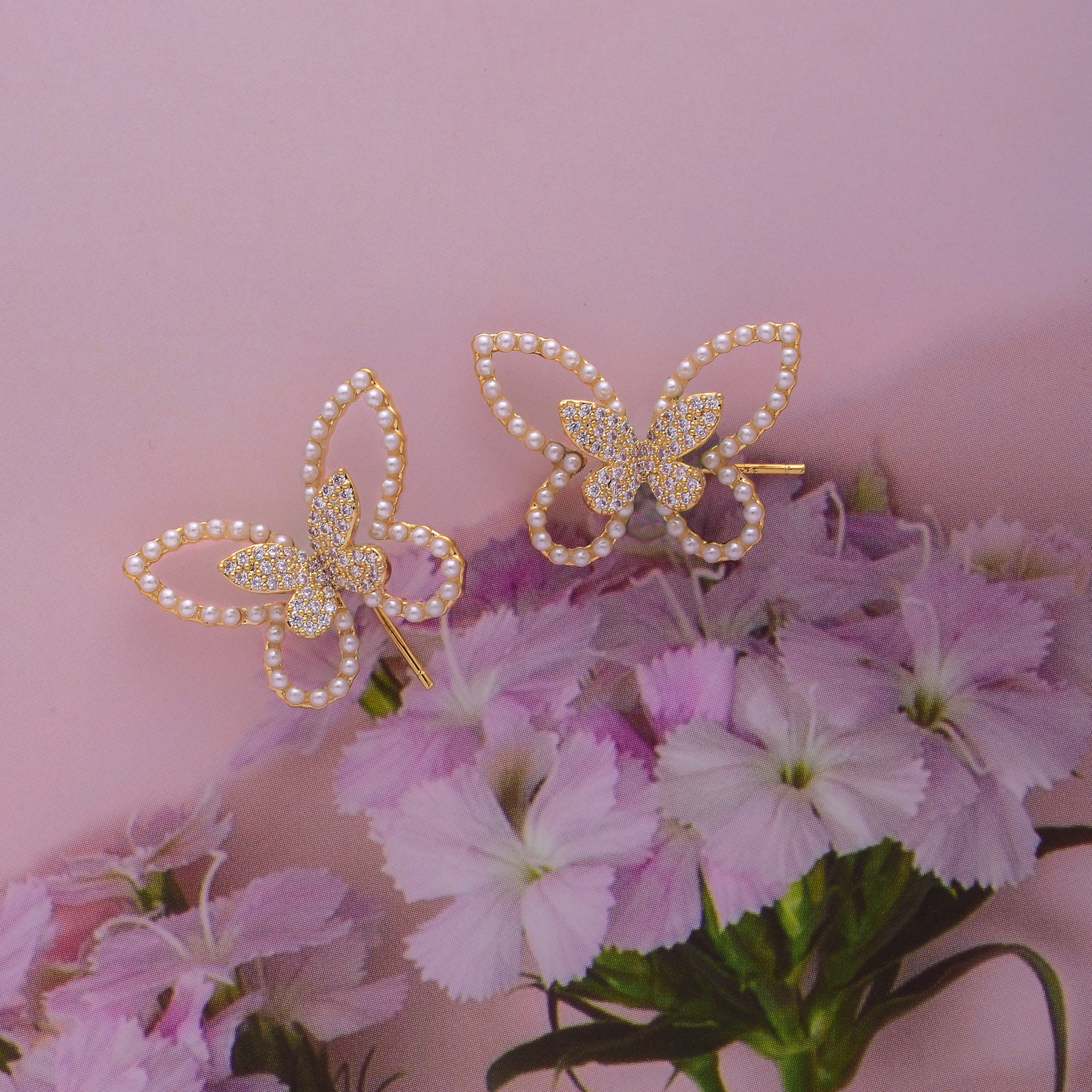 Butterfly American Diamond Fashionable Stud