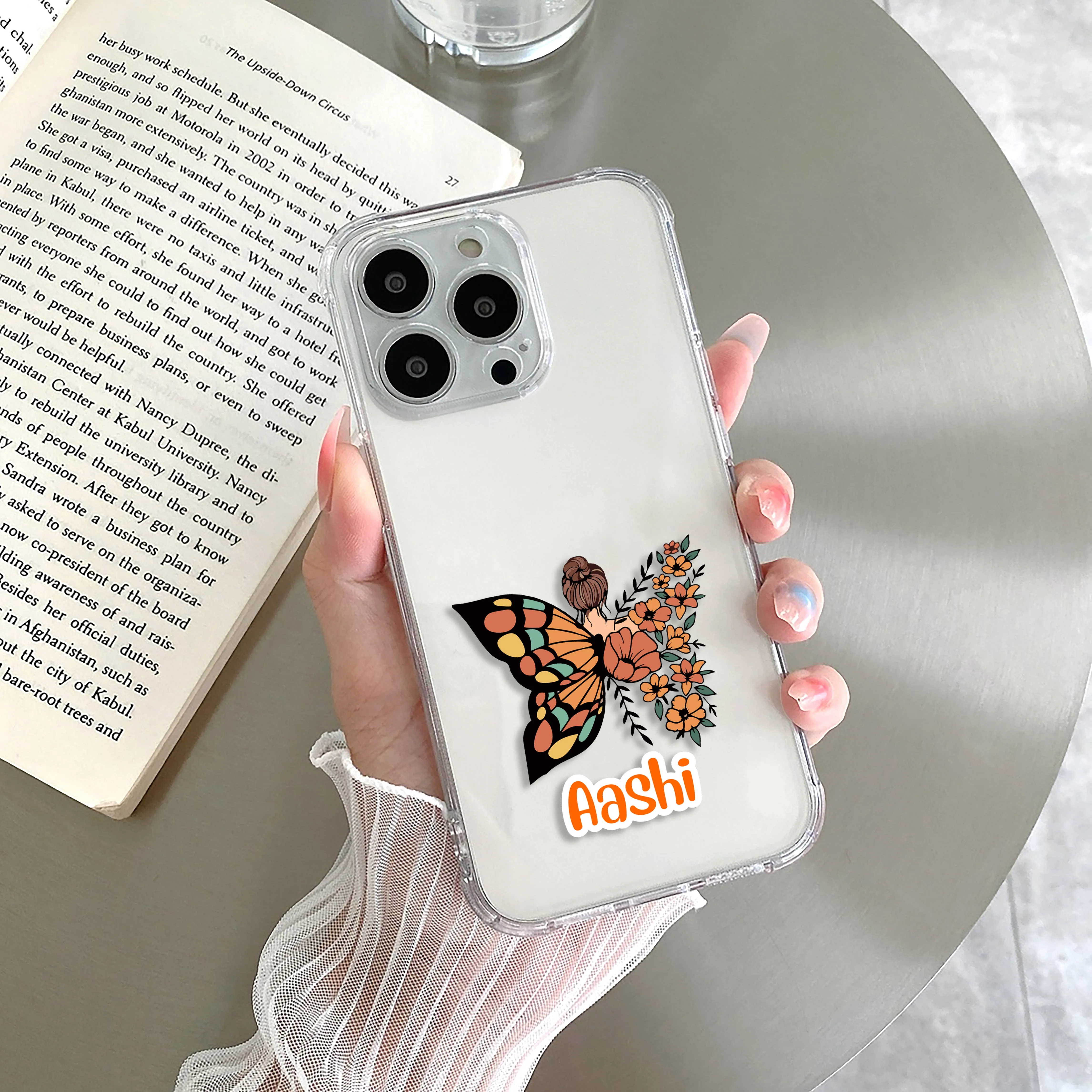 Butterfly  Customize Transparent Silicon Case For iQOO