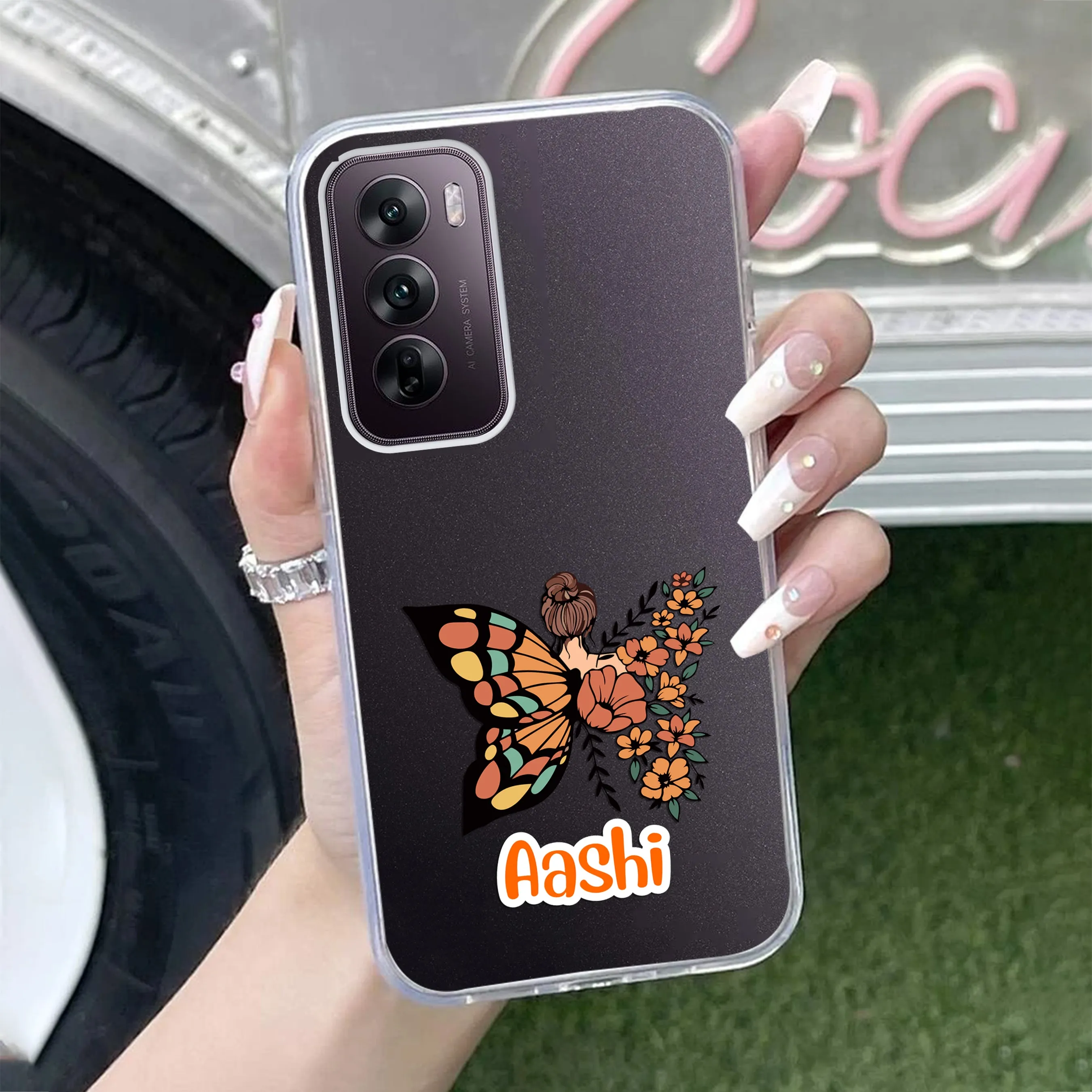 Butterfly  Customize Transparent Silicon Case For Oppo