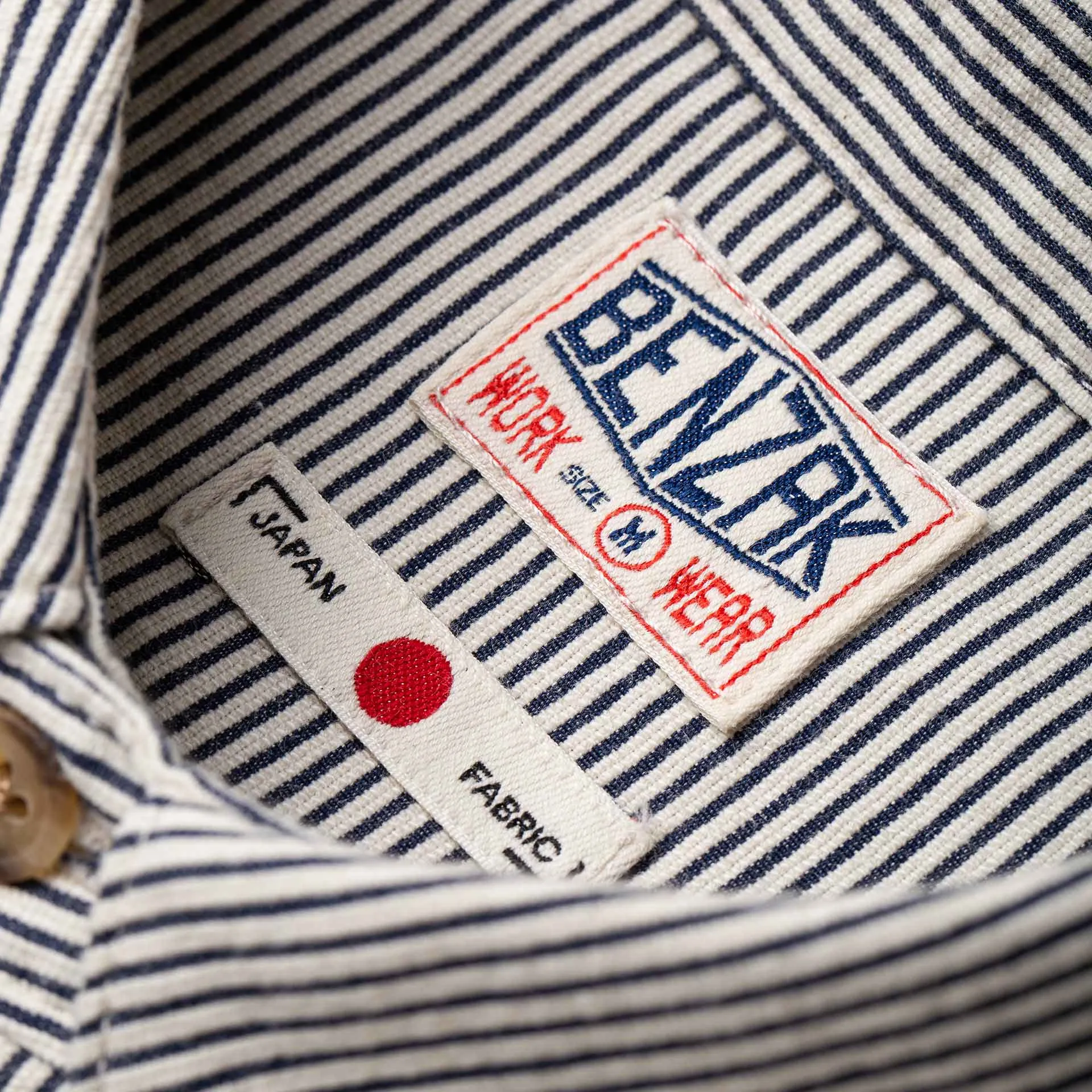 BWS-01 WORK SHIRT 6.5 oz. blue & white cord stripe [C/O]