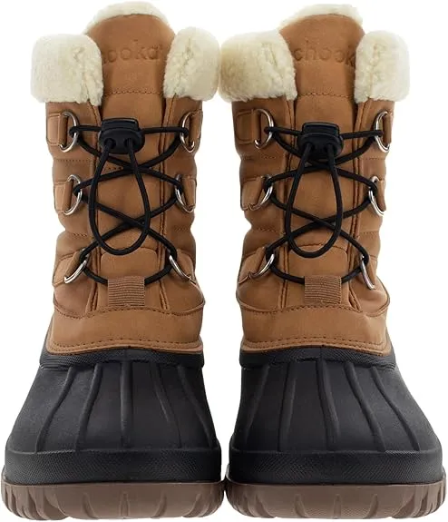 Chooka Women's Warm Insulated Plush Lined Waterproof Mid Calf Winter Snow Boots Tan