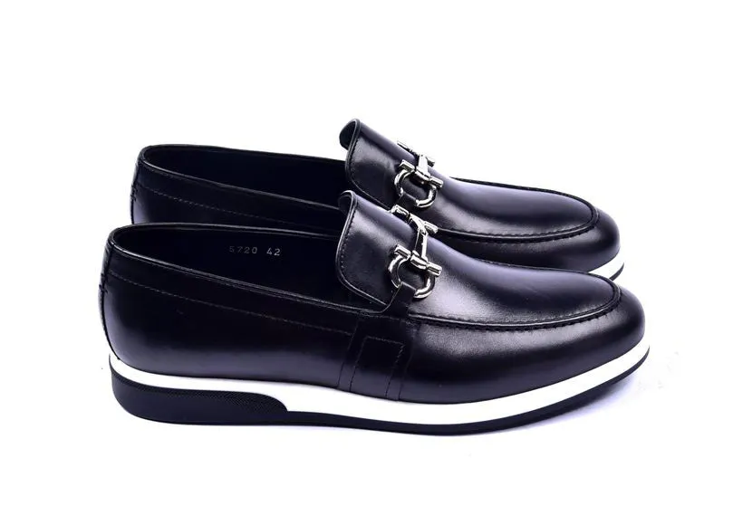 Corrente Calfskin Slip-On Casual Loafer Black