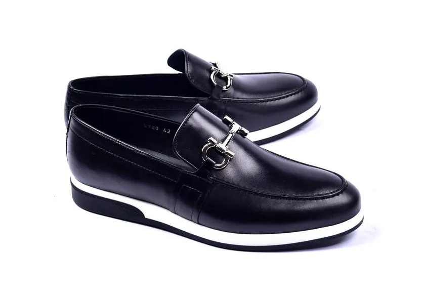 Corrente Calfskin Slip-On Casual Loafer Black