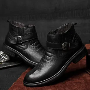 Crocodile Leather Men Boots Shoes