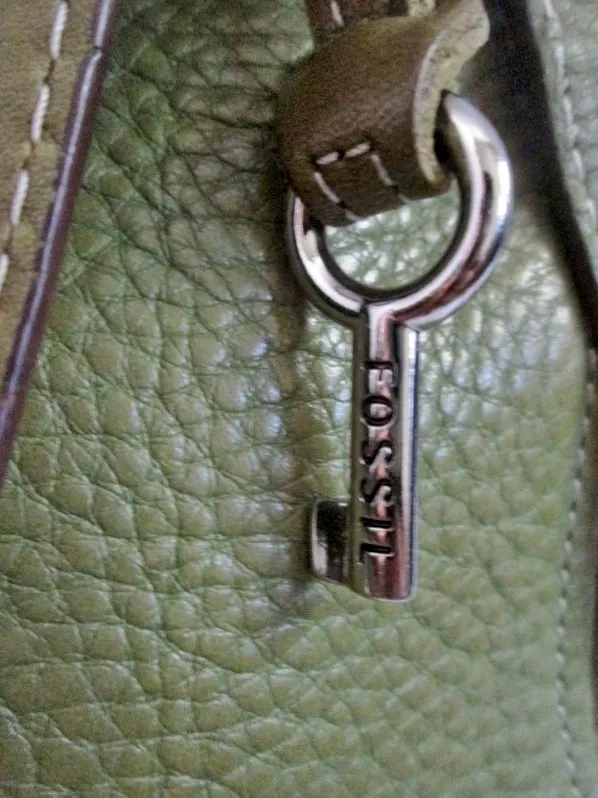 FOSSIL TOTE 75082 tote shoulder leather handbag hobo bag purse GREEN AVOCADO