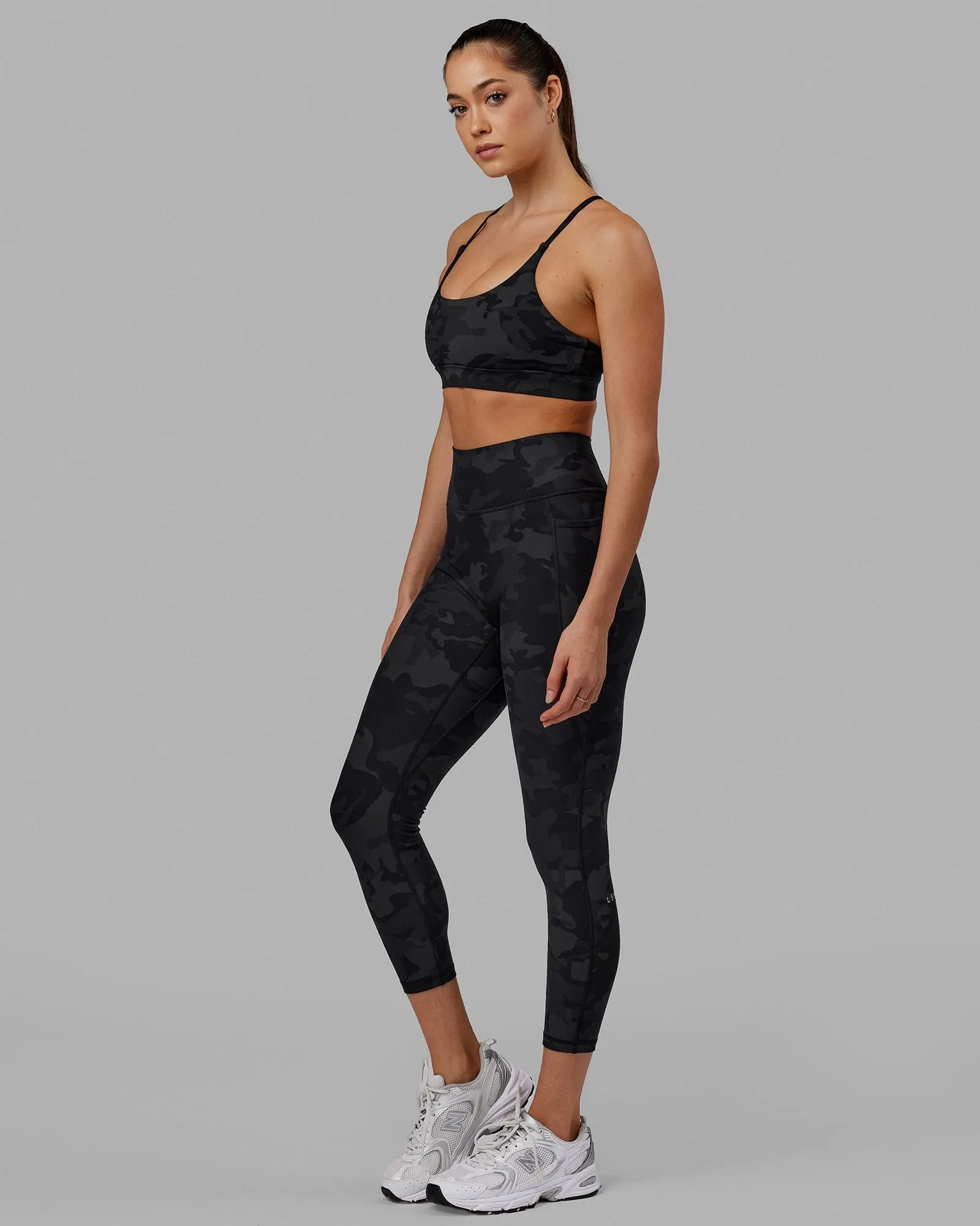 Fusion 7/8 Length Leggings - Black Camo