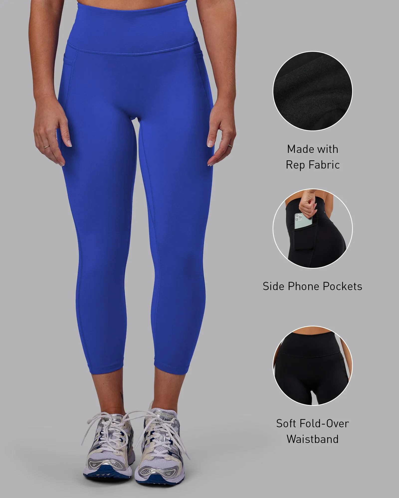 Fusion 7/8 Length Leggings - Power Cobalt