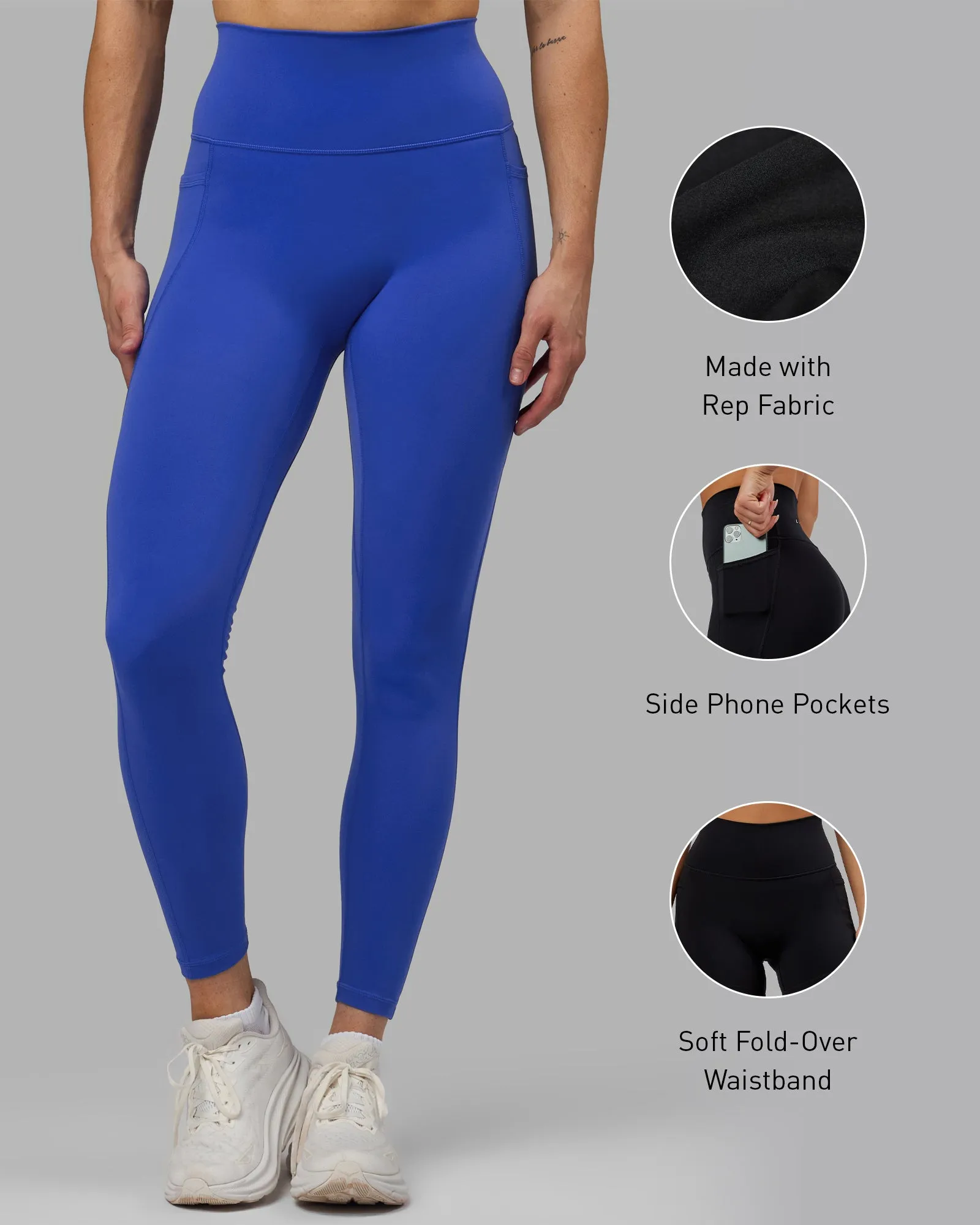 Fusion Full Length Leggings - Power Cobalt