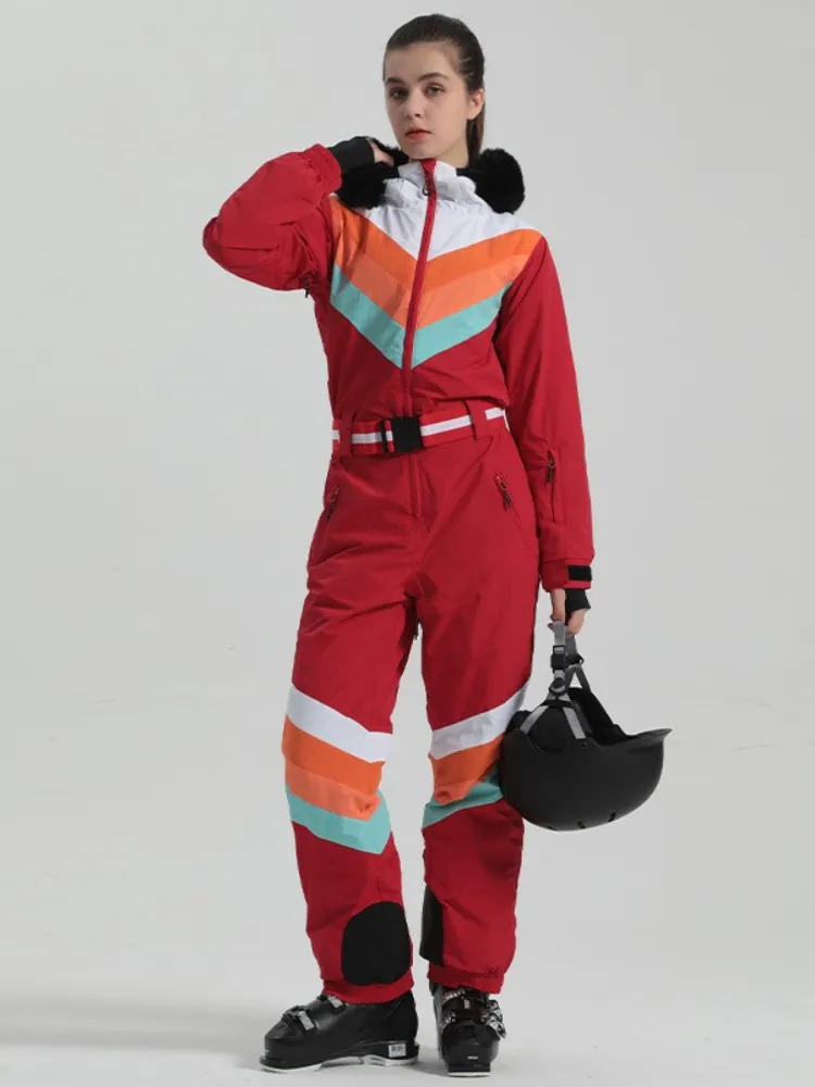 Gsou Snow Luxury Color Block Ski Jumpsuit - Women's