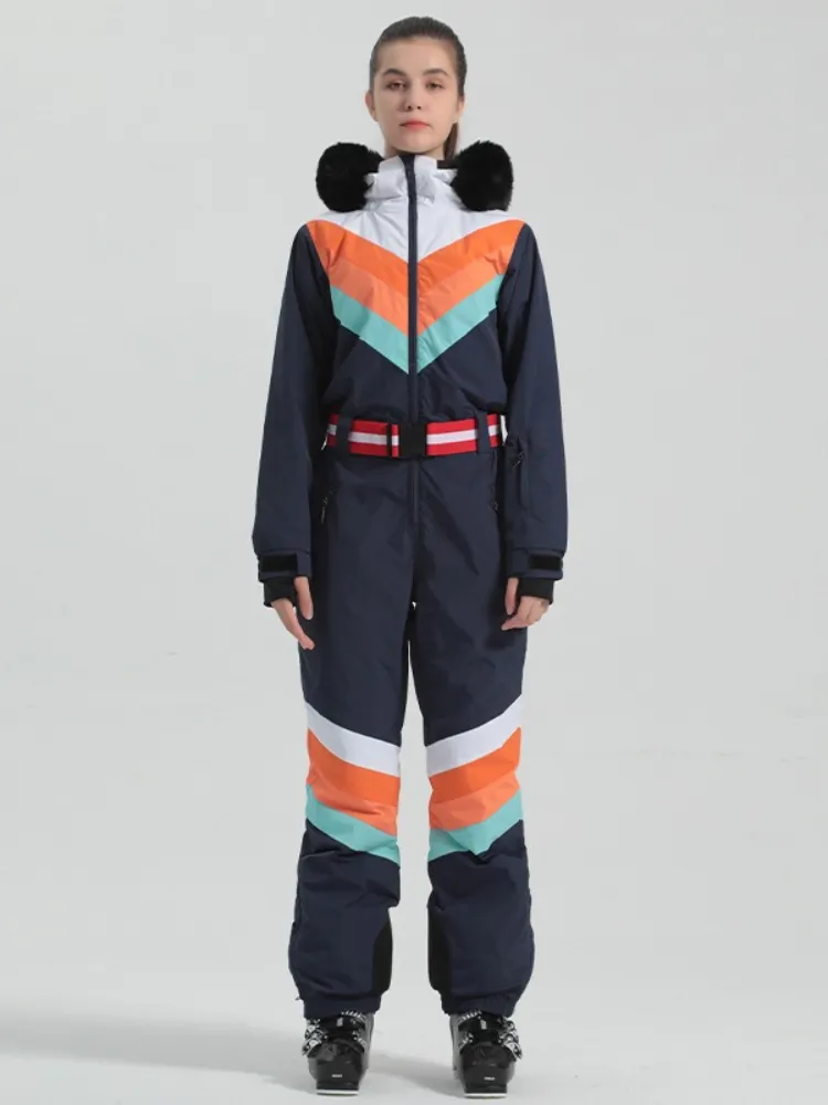 Gsou Snow Luxury Color Block Ski Jumpsuit - Women's