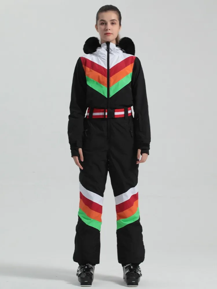 Gsou Snow Luxury Color Block Ski Jumpsuit - Women's