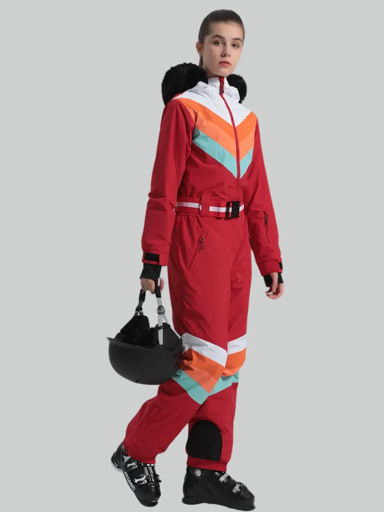 Gsou Snow Luxury Color Block Ski Jumpsuit - Women's