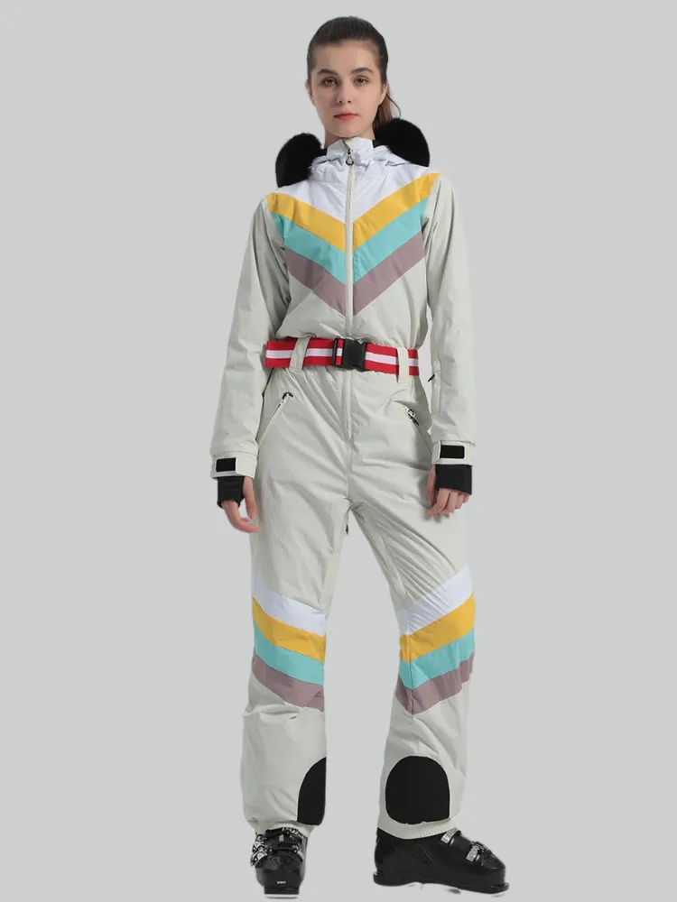 Gsou Snow Luxury Color Block Ski Jumpsuit - Women's