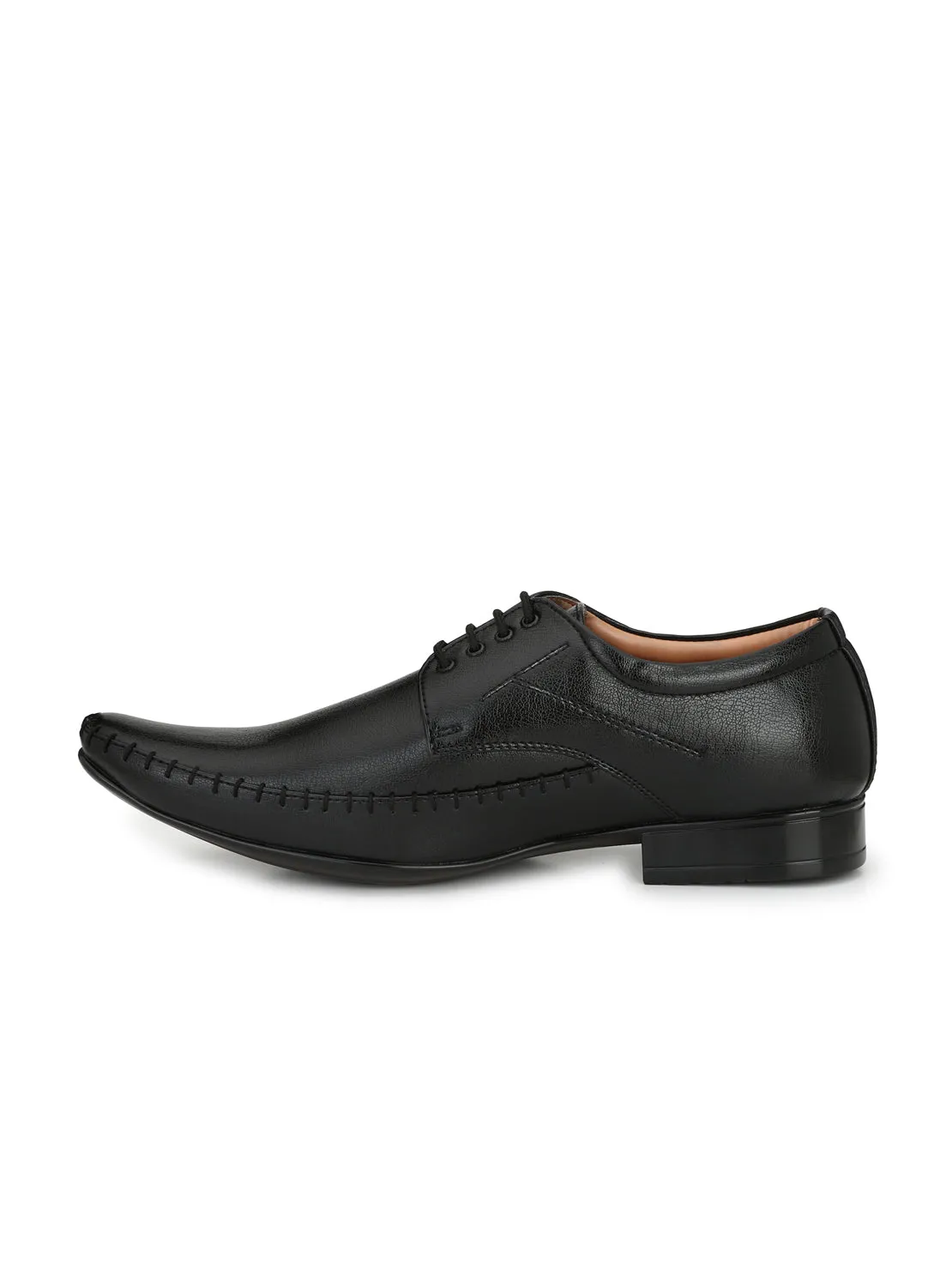 Guava Men's Black Derby Lace Up Formal Shoes (GV15JA626)