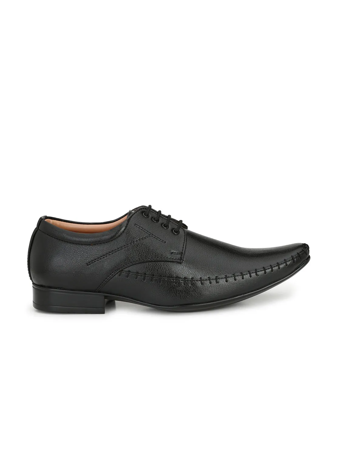 Guava Men's Black Derby Lace Up Formal Shoes (GV15JA626)