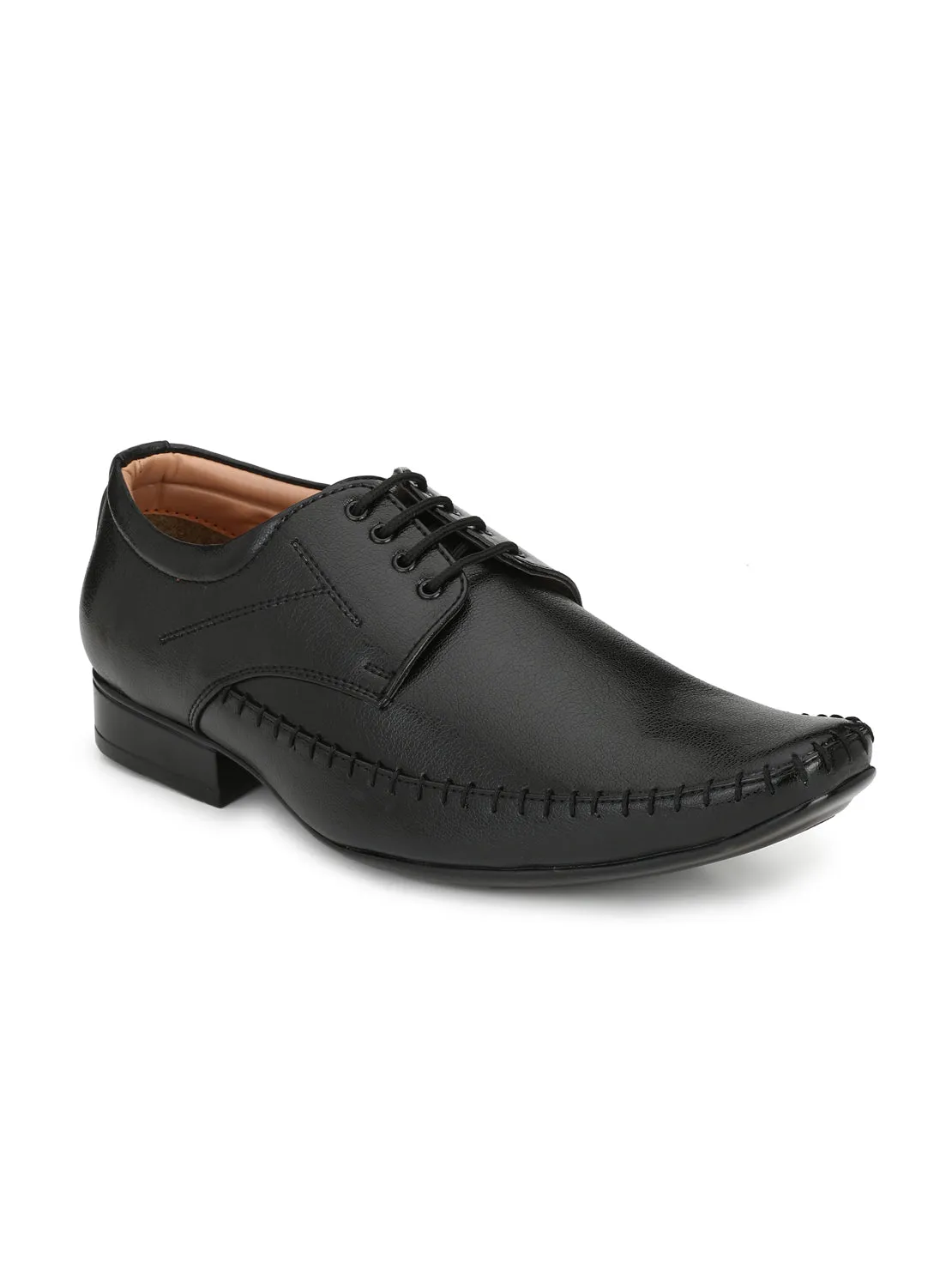 Guava Men's Black Derby Lace Up Formal Shoes (GV15JA626)