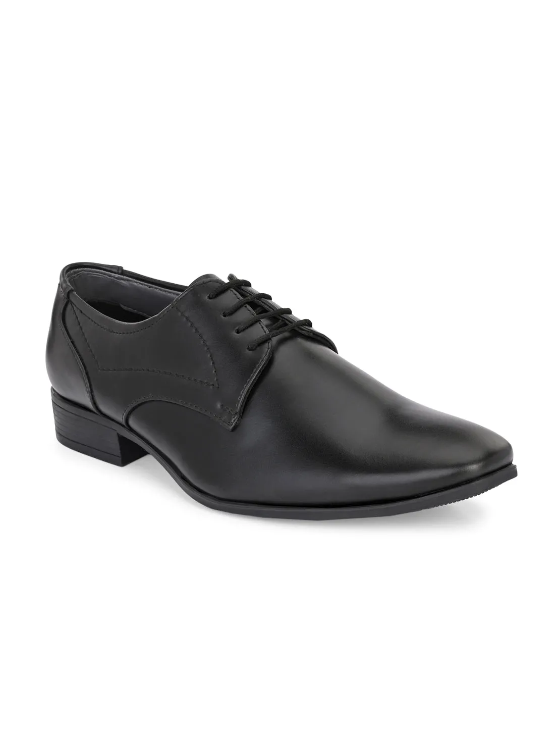 Guava Men's Black Derby Lace Up Formal Shoes (GV15JA855)