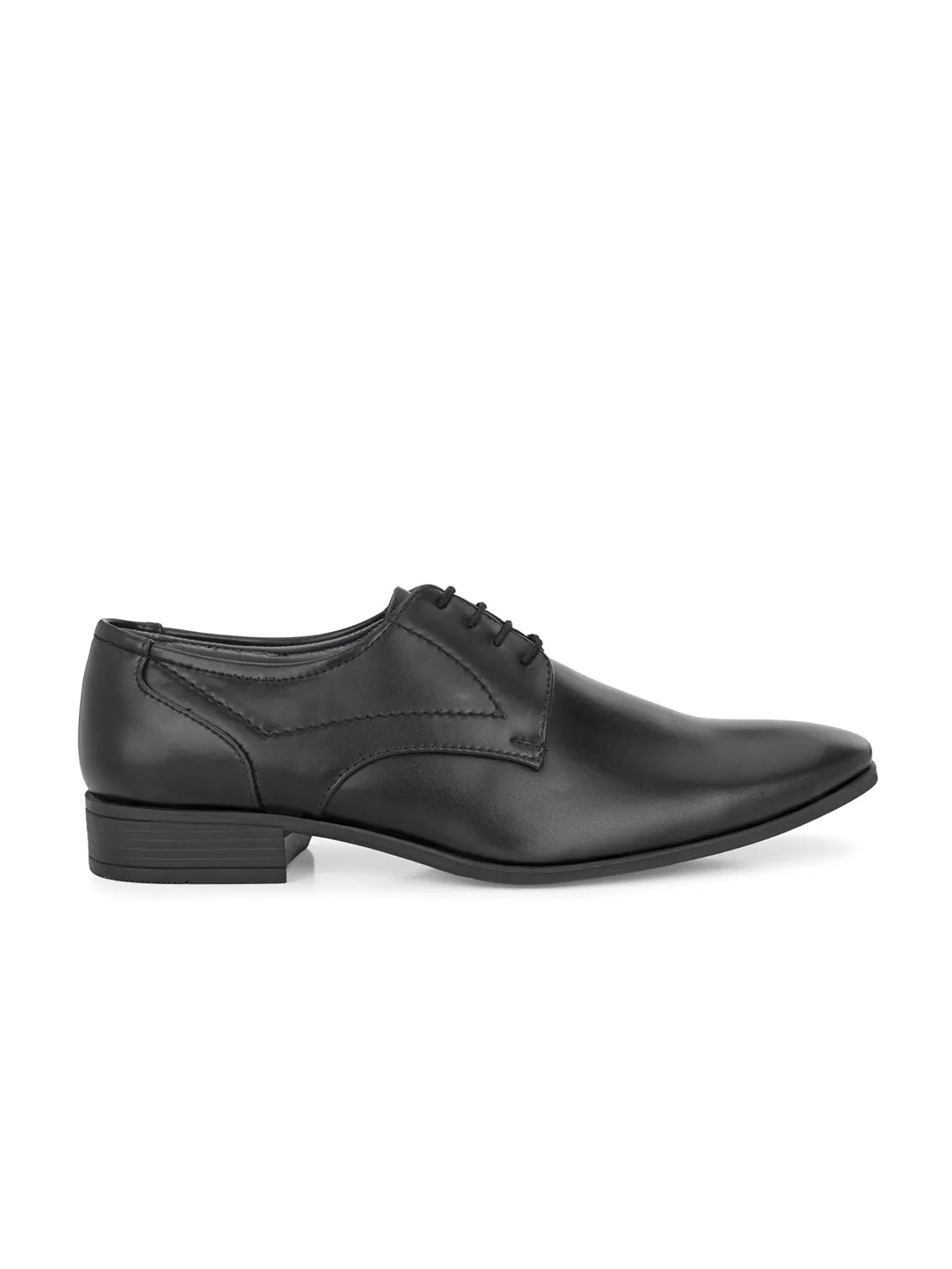 Guava Men's Black Derby Lace Up Formal Shoes (GV15JA855)