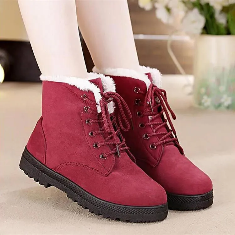 HanaChoice Snow Boots 2023 Warm Fur Plush Insole