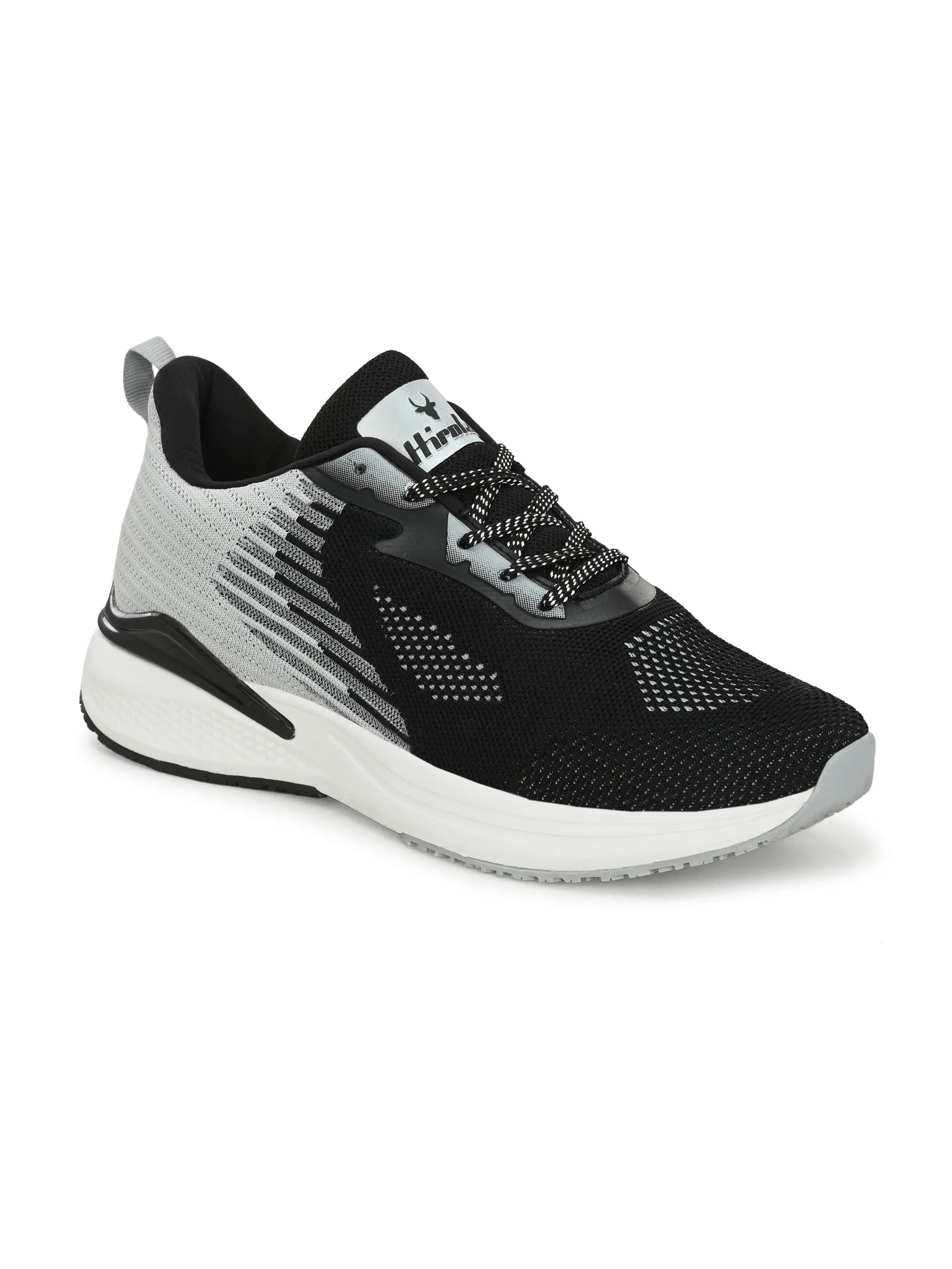 Hirolas® Men's FlexKnit Running Sport Shoes - BlackGrey HRLMP08BGR