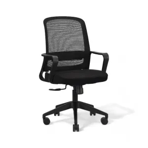 IAFA - Black Rico Mid Back Ergonomic Office Chair