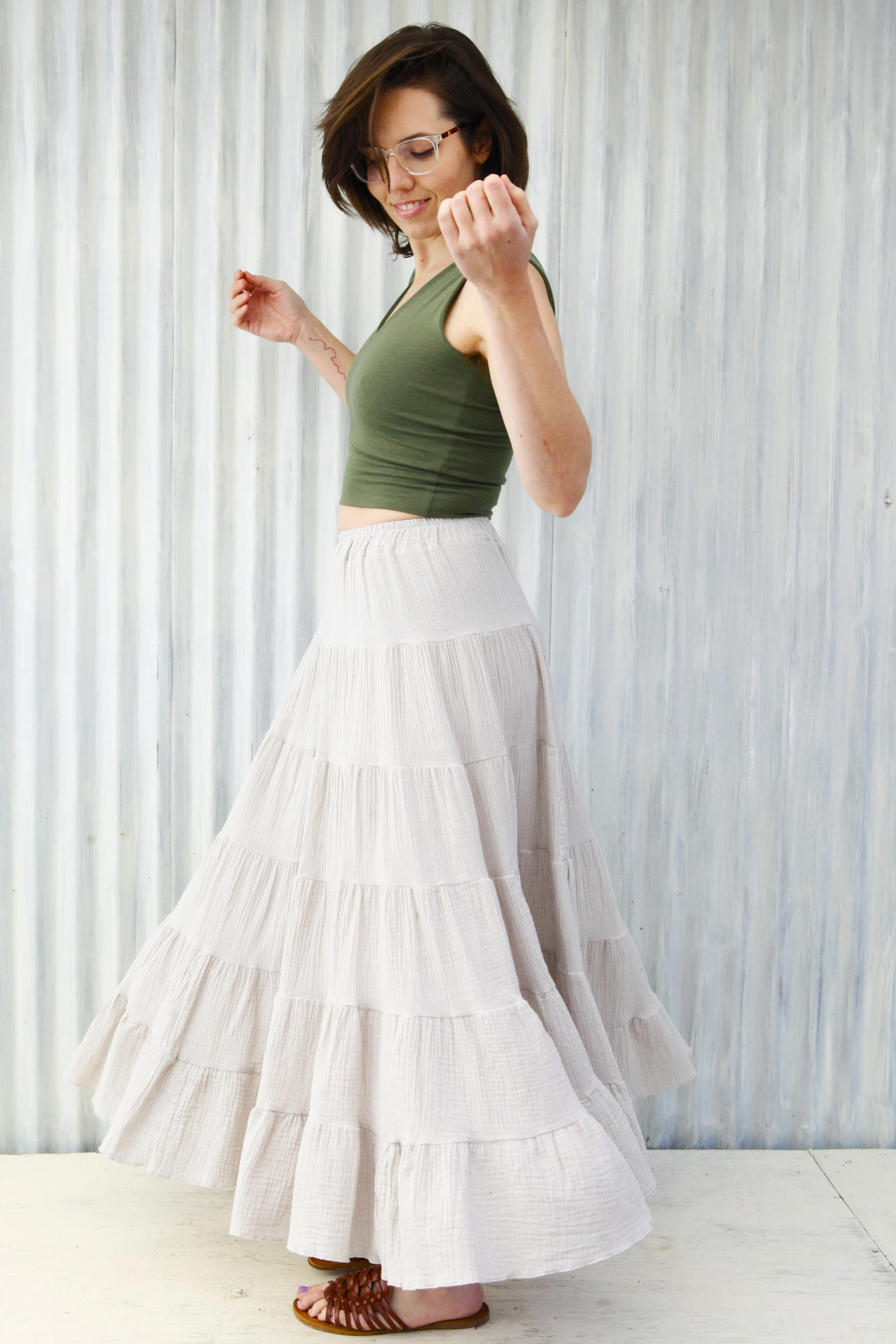 Marble Peasant Skirt