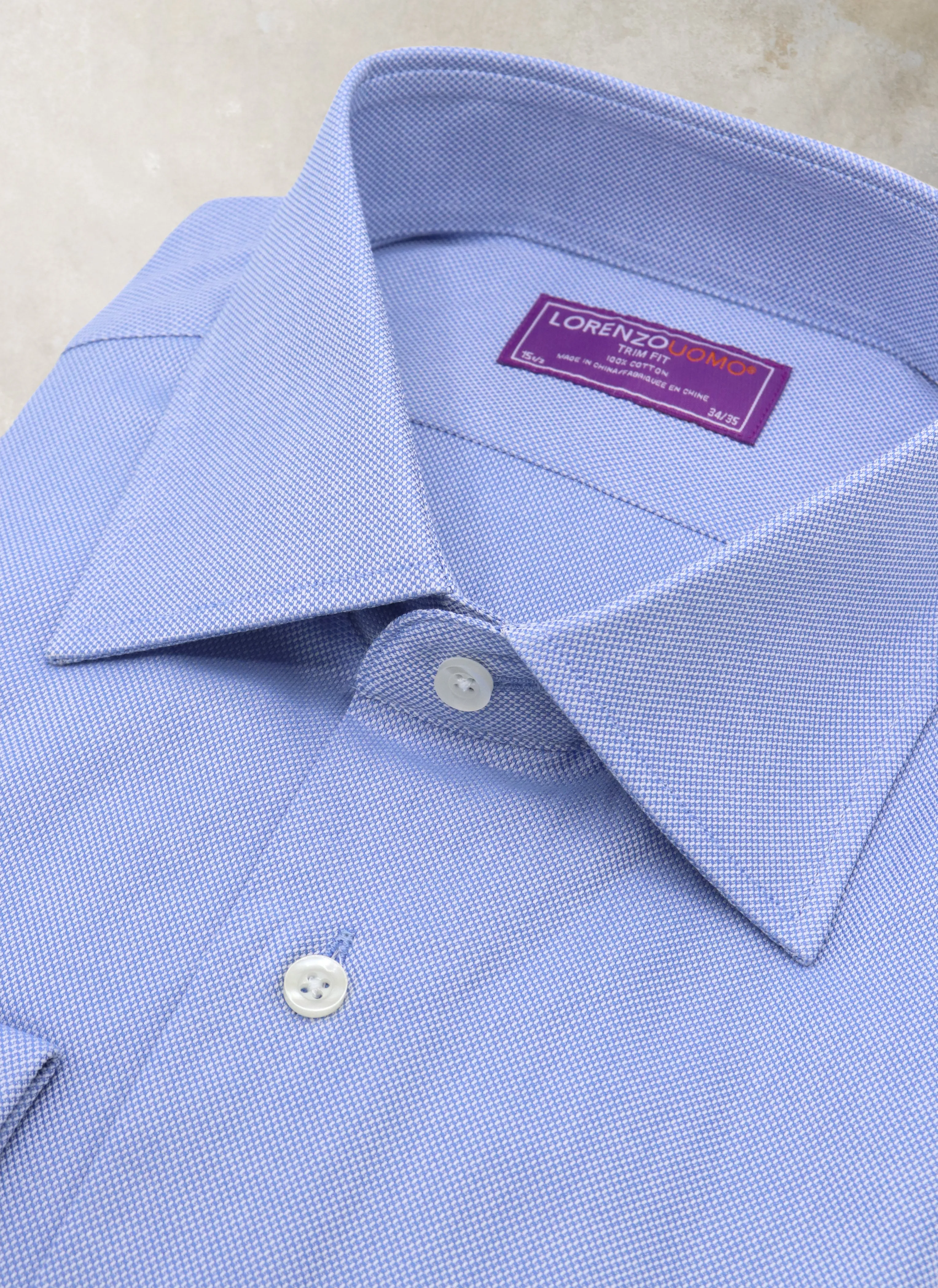 Maxwell in Solid Blue French Cuff Oxford Shirt