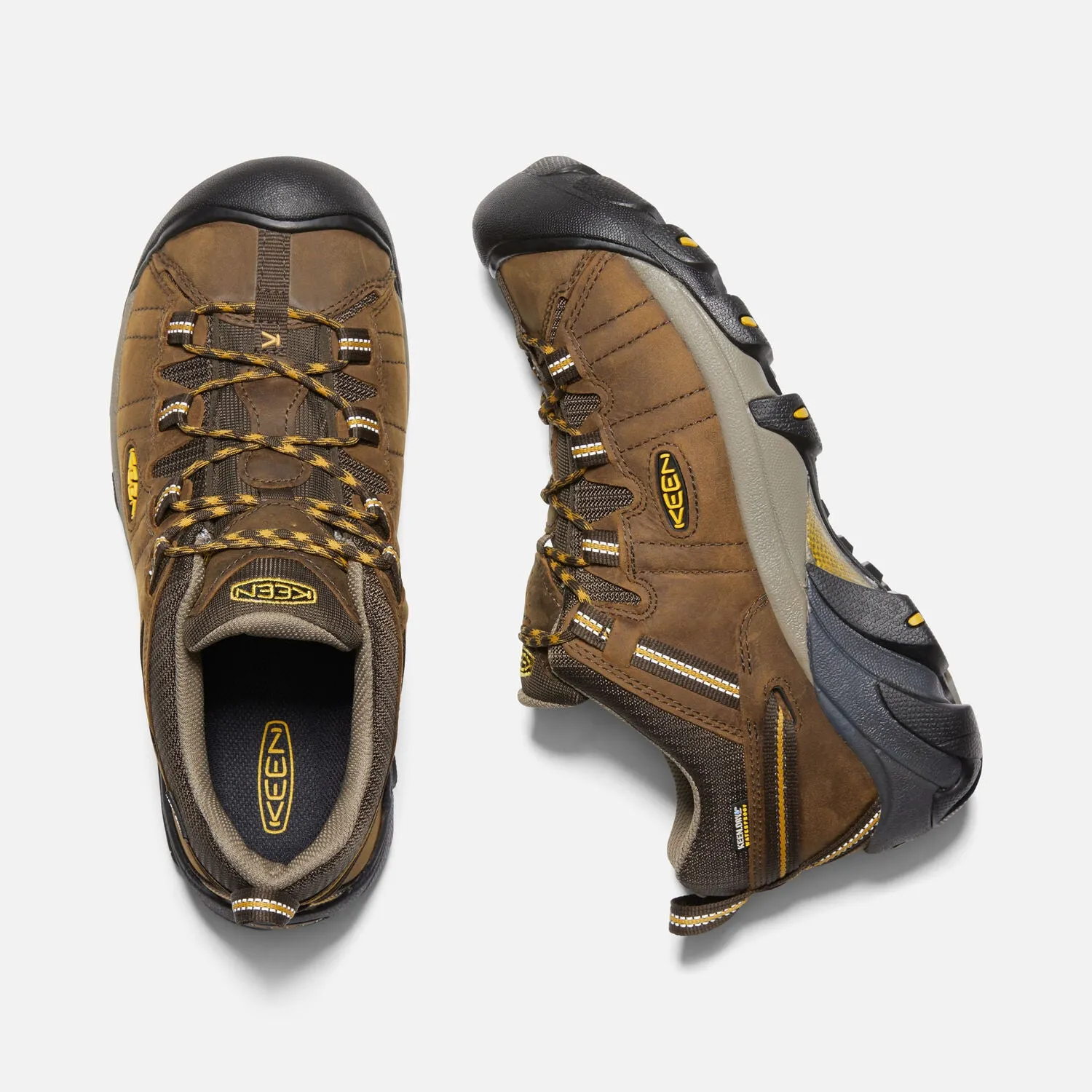 Men's Keen Targhee II Waterproof Color: Cascade Brown/ Golden Yellow (WIDE WIDTH)