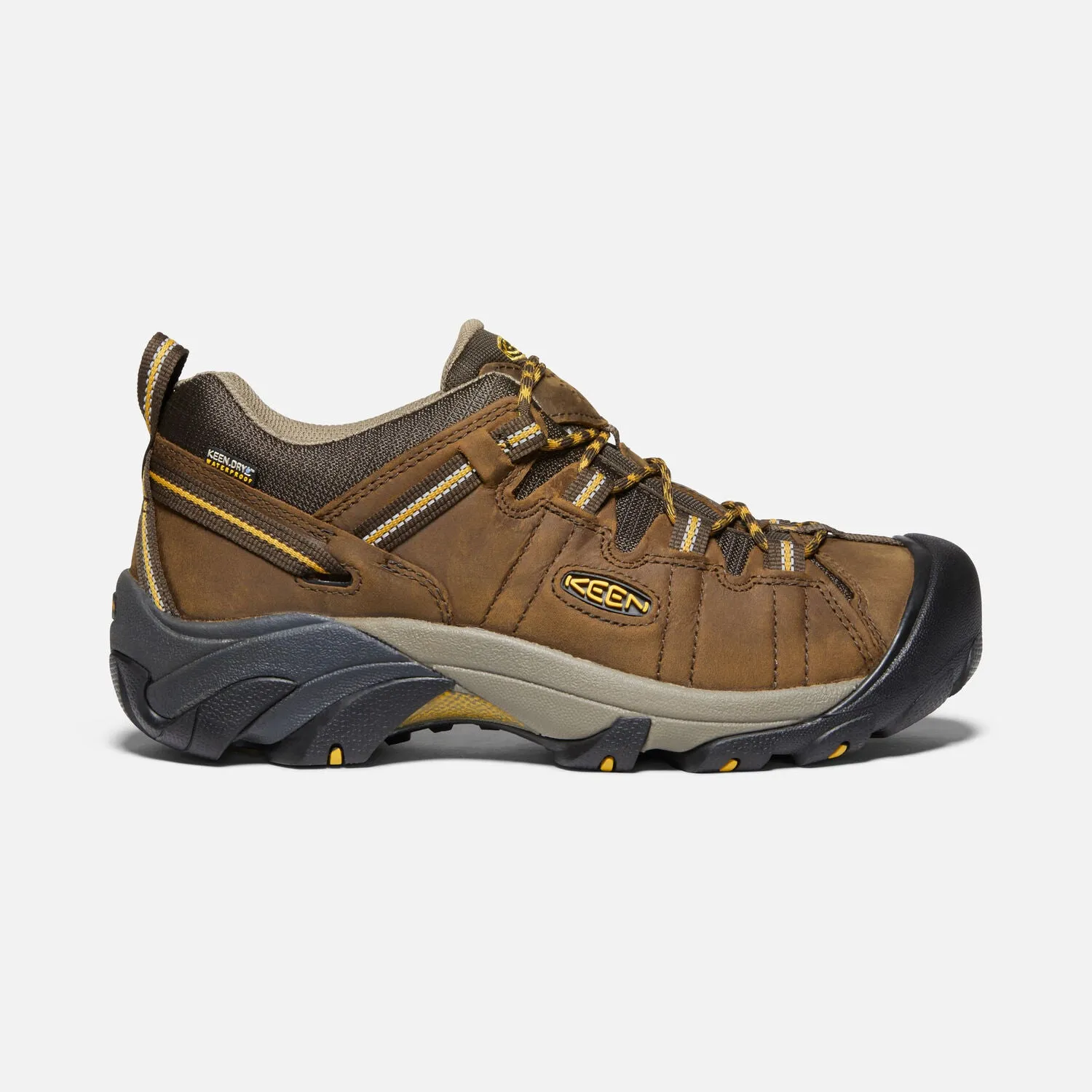 Men's Keen Targhee II Waterproof Color: Cascade Brown/ Golden Yellow (WIDE WIDTH)