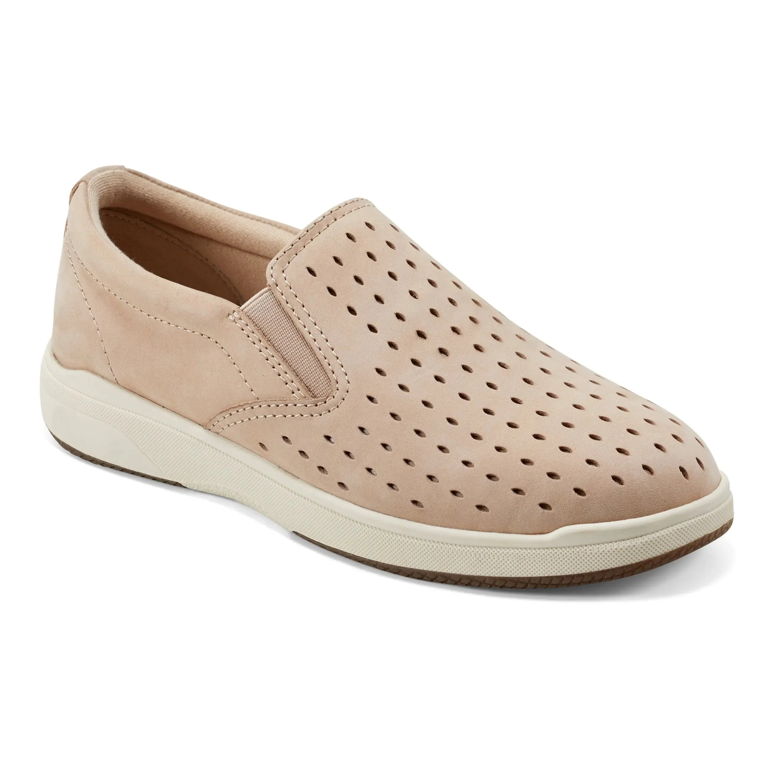 Nel Laser Cut Round Toe Casual Slip-on Sneakers