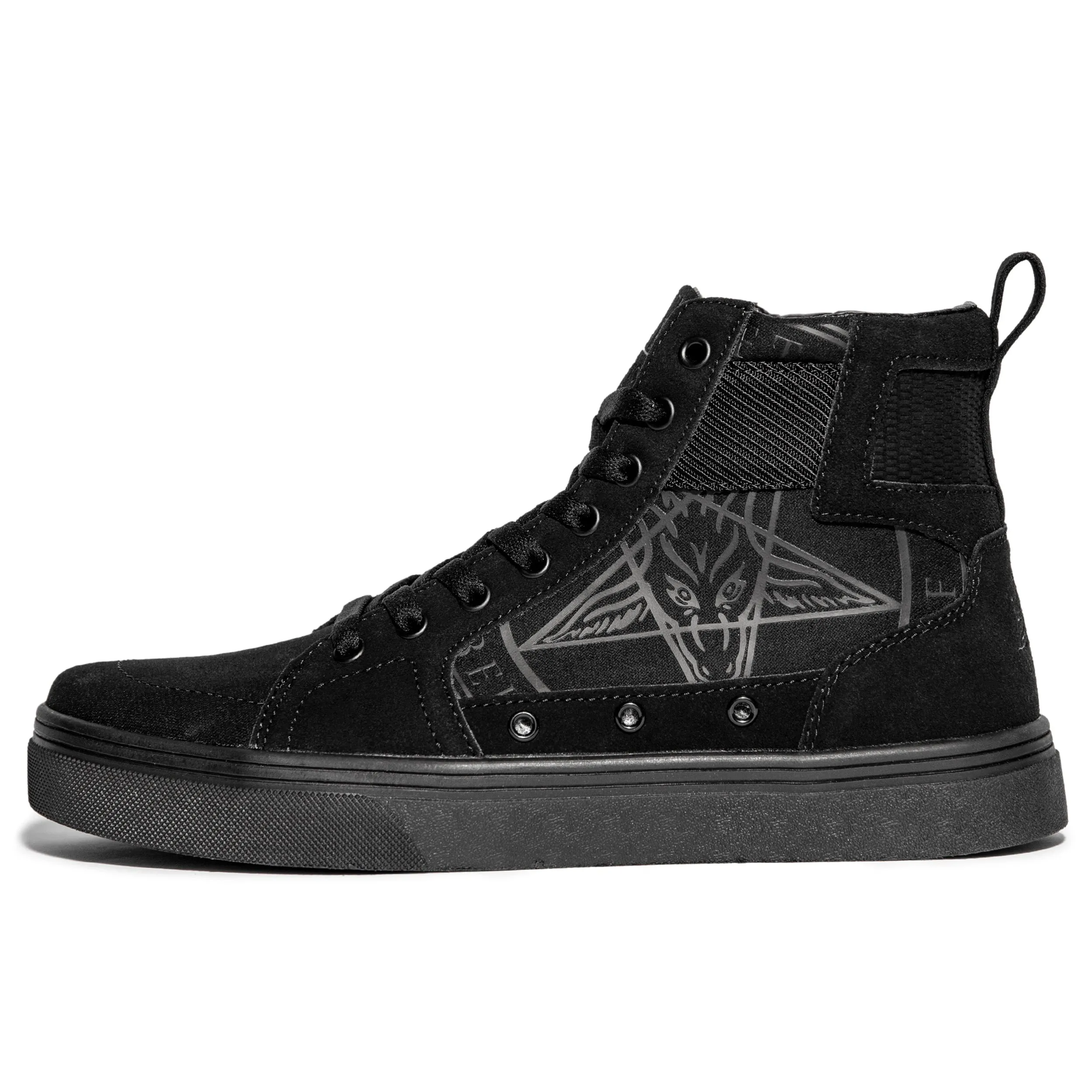 Normandy - Black On Black High Top Sneaker